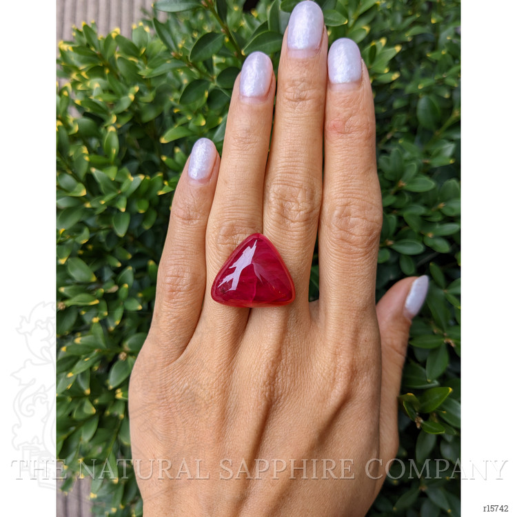 37.13 Ct. Cabochon Ruby from Mozambique