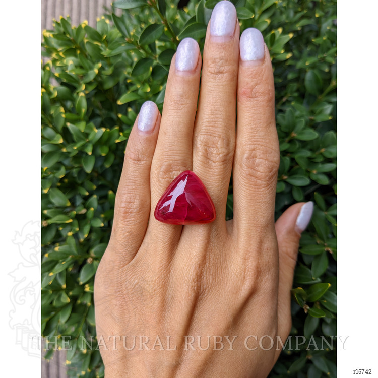 37.13 Ct. Cabochon Ruby from Mozambique
