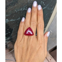 37.13 Ct. Cabochon Ruby from Mozambique Life Style