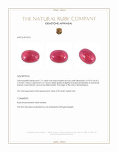 5.12 Ct. Pinkish Red Cabochon Ruby from Mozambique Appraisal