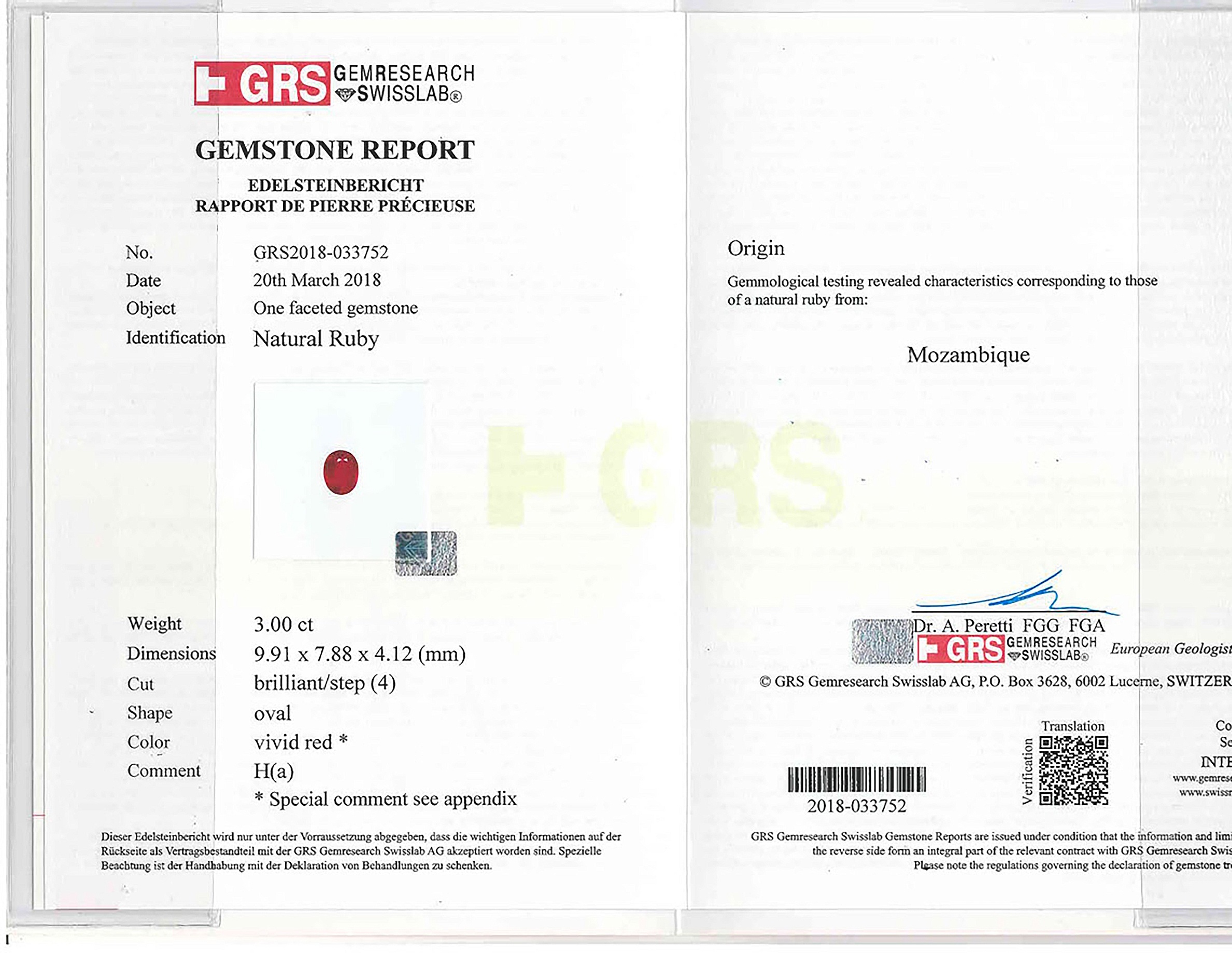 3.00 Ct. Ruby from Mozambique