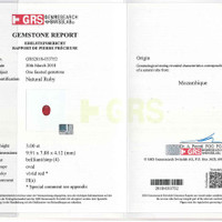 3.00 Ct. Ruby from Mozambique Scan Report