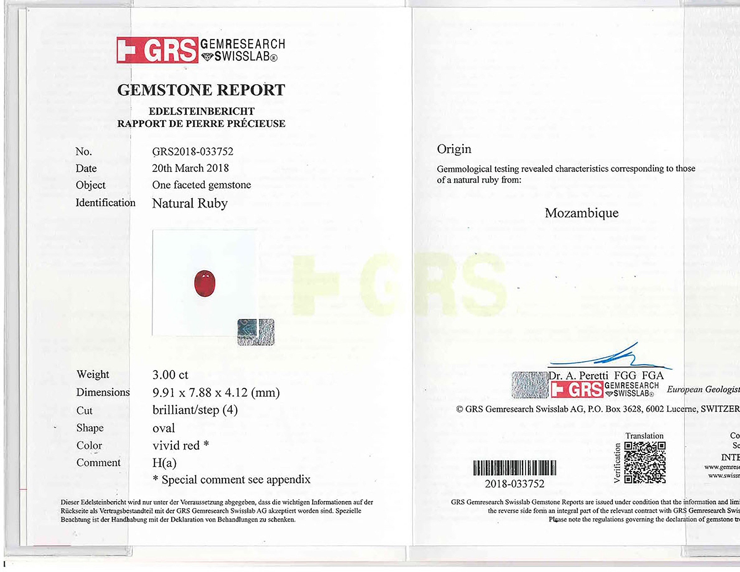 3.00 Ct. Ruby from Mozambique