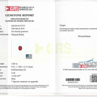 3.00 Ct. Ruby from Mozambique Scan Report