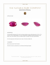 0.54 Ct. Pinkish Red Ruby from Mozambique Appraisal