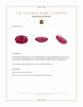 0.59 Ct. Pinkish Red Ruby from Mozambique Appraisal