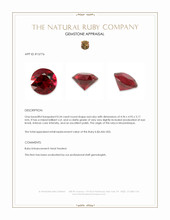 0.54 Ct. Ruby from Mozambique Appraisal