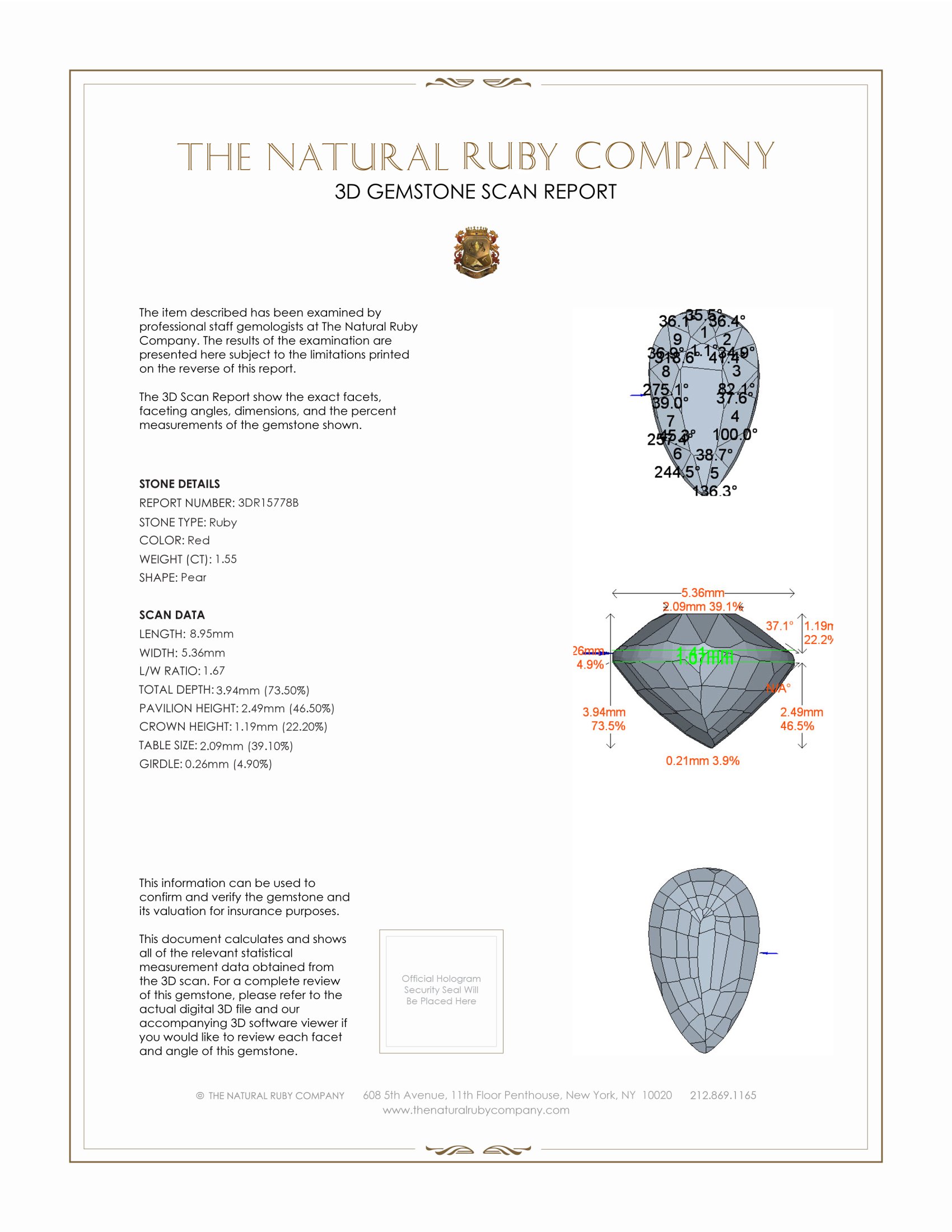 1.55 Ct. Ruby from Mozambique