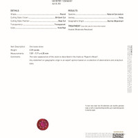 2.23 Ct. Ruby from Burma (Myanmar) Scan Report