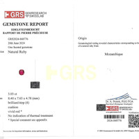 3.03 Ct. Ruby from Mozambique Scan Report