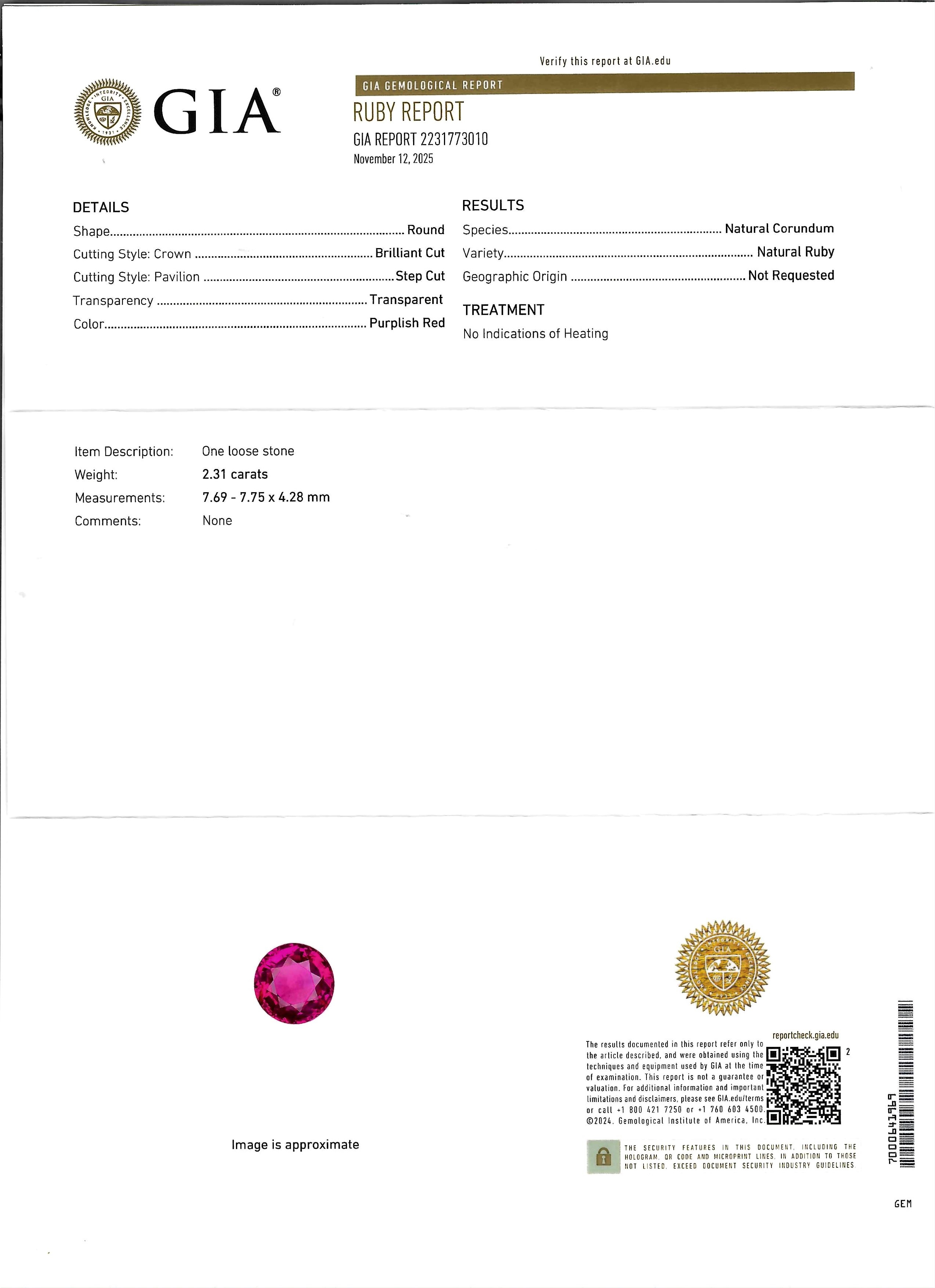 2.31 Ct. Ruby from Mozambique