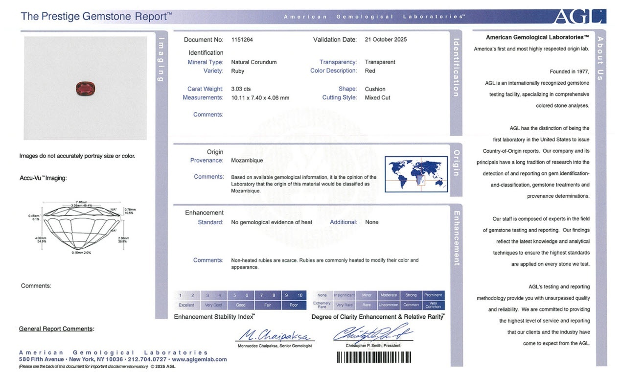 3.03 Ct. Ruby from Mozambique