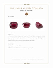 1.16 Ct. Purplish Red Ruby from Thailand Appraisal