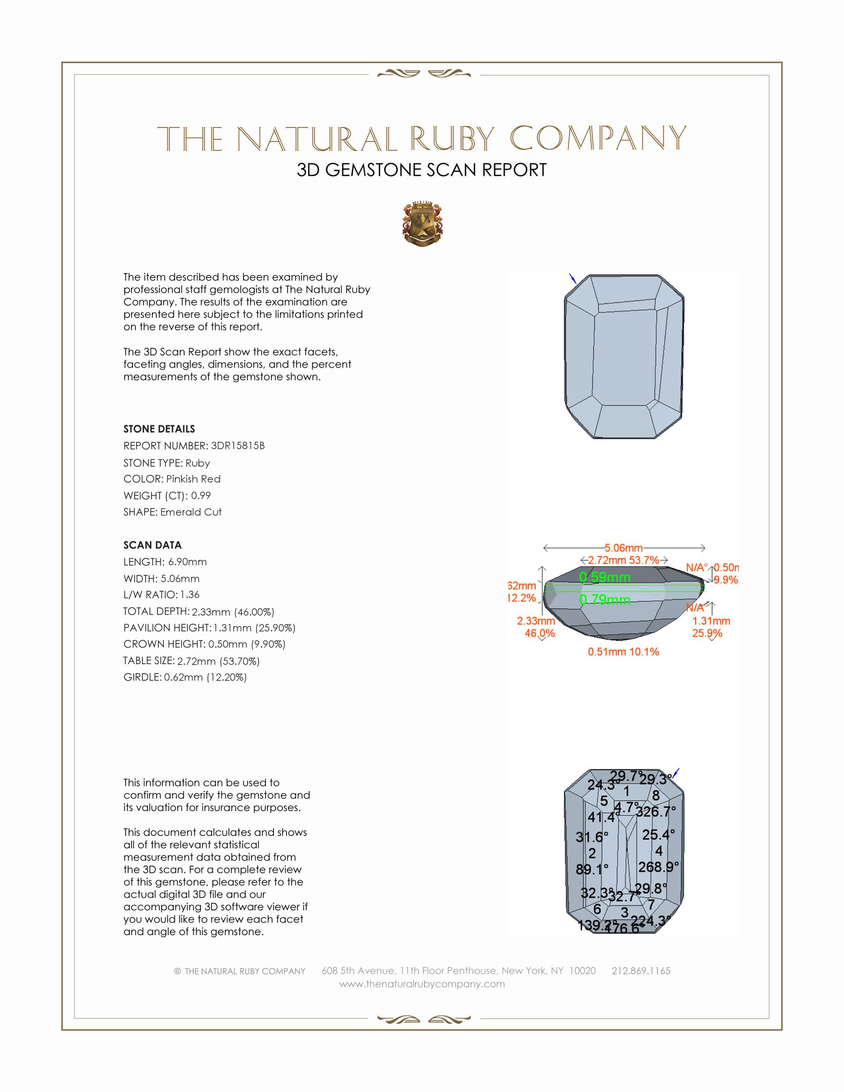 0.99 Ct. Ruby from Mozambique