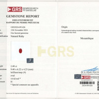 2.40 Ct. Ruby from Mozambique Scan Report