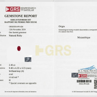 2.40 Ct. Ruby from Mozambique Scan Report