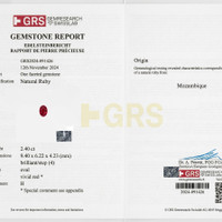 2.40 Ct. Ruby from Mozambique Scan Report