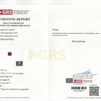 2.01 Ct. Ruby from Mozambique Scan Report