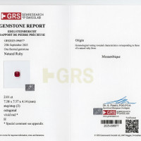 2.01 Ct. Ruby from Mozambique Scan Report
