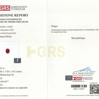2.35 Ct. Ruby from Mozambique Scan Report