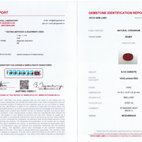 8.12 Ct. Ruby from Mozambique Scan Report