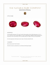 7.09 Ct. Pinkish Red Ruby from Mozambique Appraisal