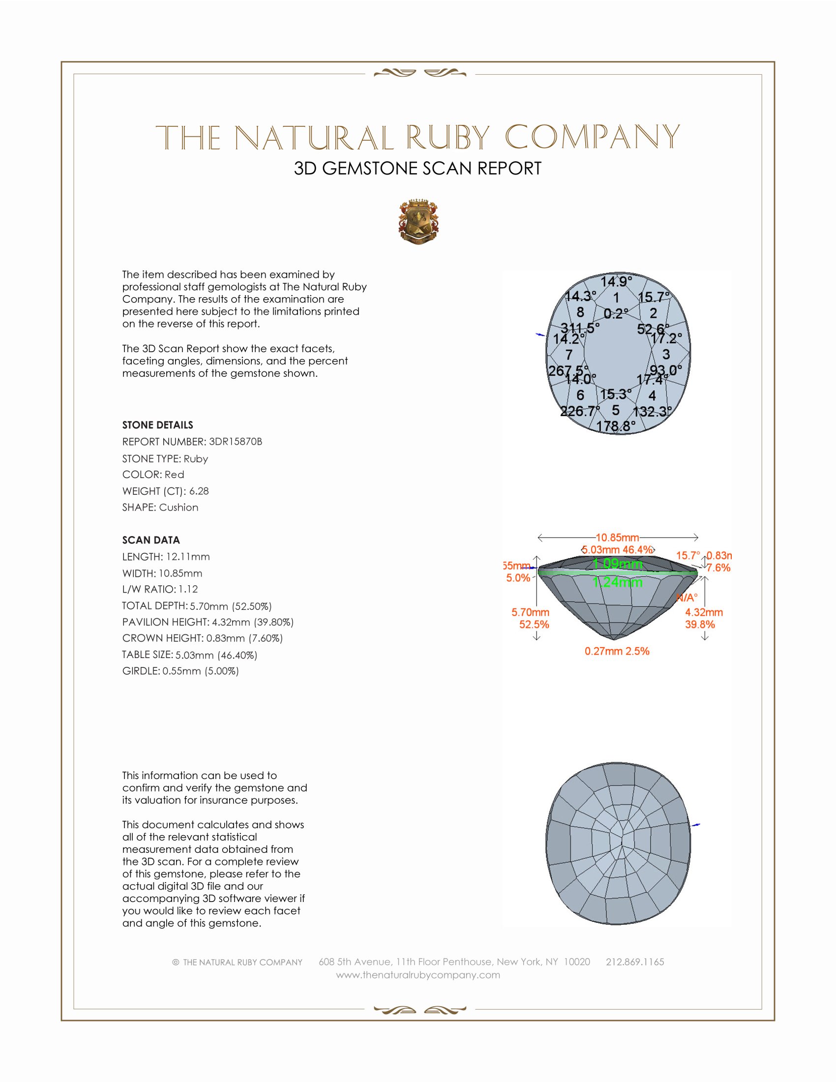 6.28 Ct. Ruby from Mozambique