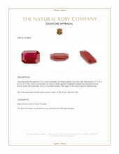5.51 Ct. Pinkish Red Ruby from Burma (Myanmar) Appraisal