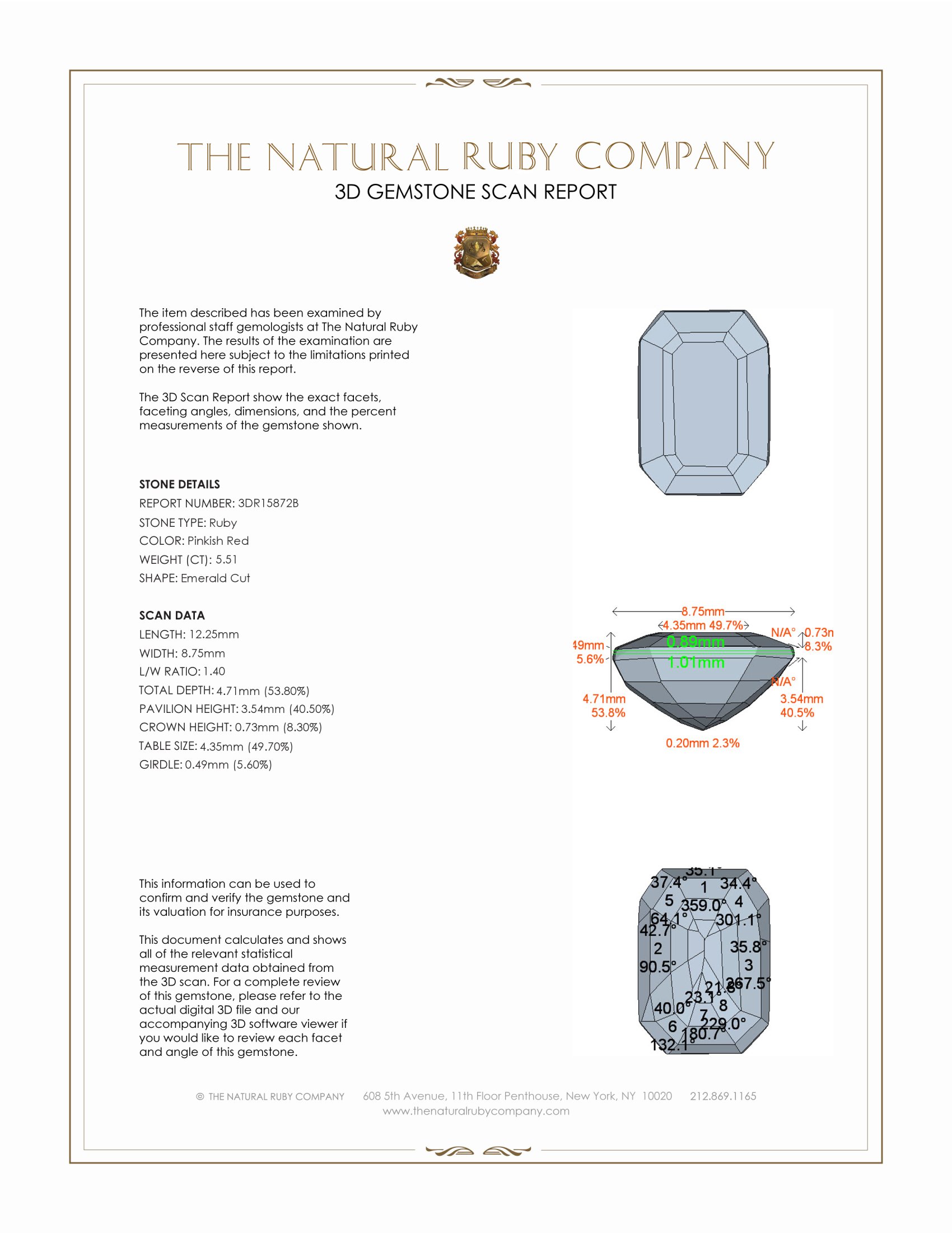 5.51 Ct. Ruby from Burma (Myanmar)