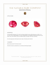 1.05 Ct. Ruby from Tanzania Appraisal