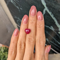 6.09 Ct. Cabochon Ruby from Mozambique Life Style