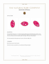 1.61 Ct. Pinkish Red Cabochon Ruby from Mozambique Appraisal