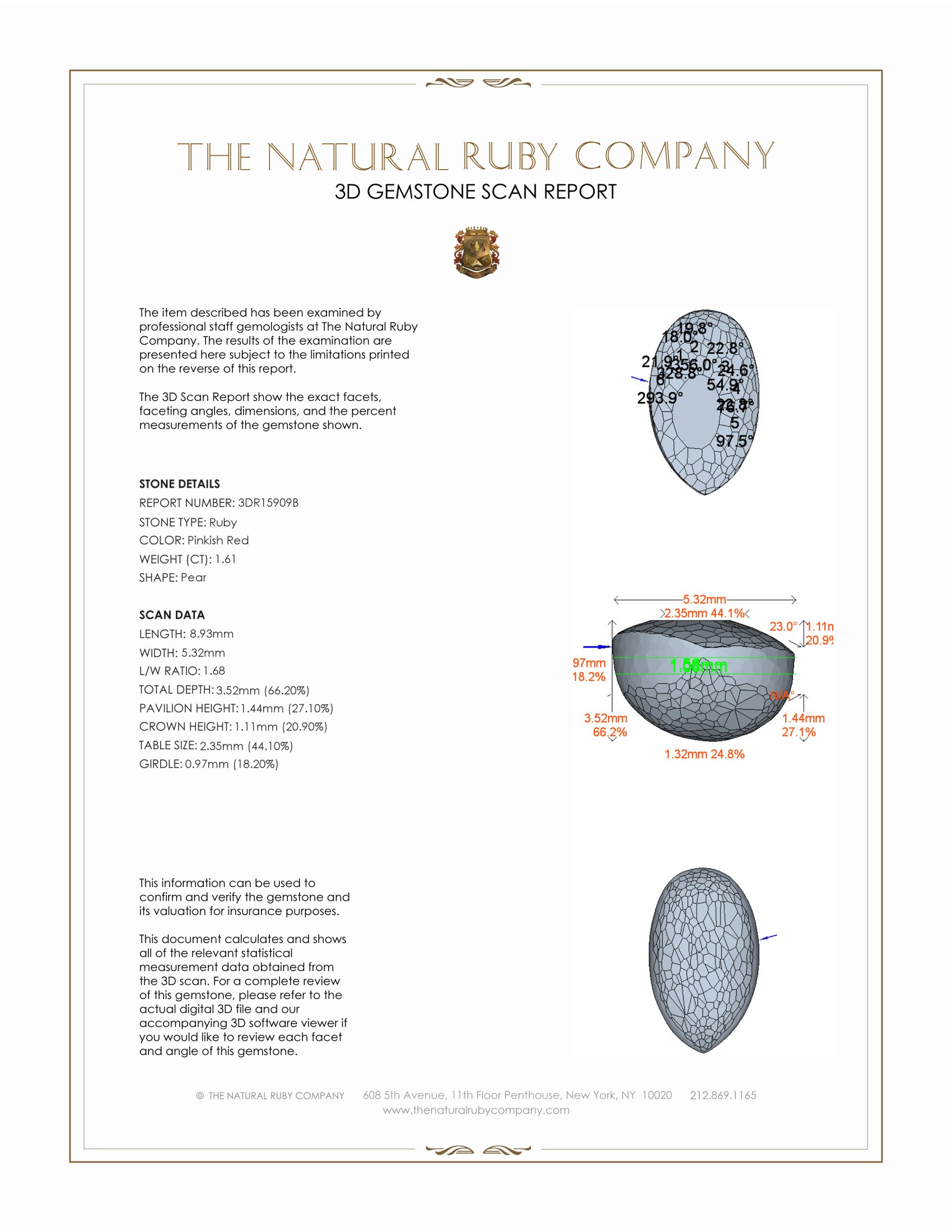 1.61 Ct. Cabochon Ruby from Mozambique