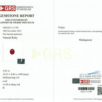 4.03 Ct. Ruby from Mozambique Scan Report