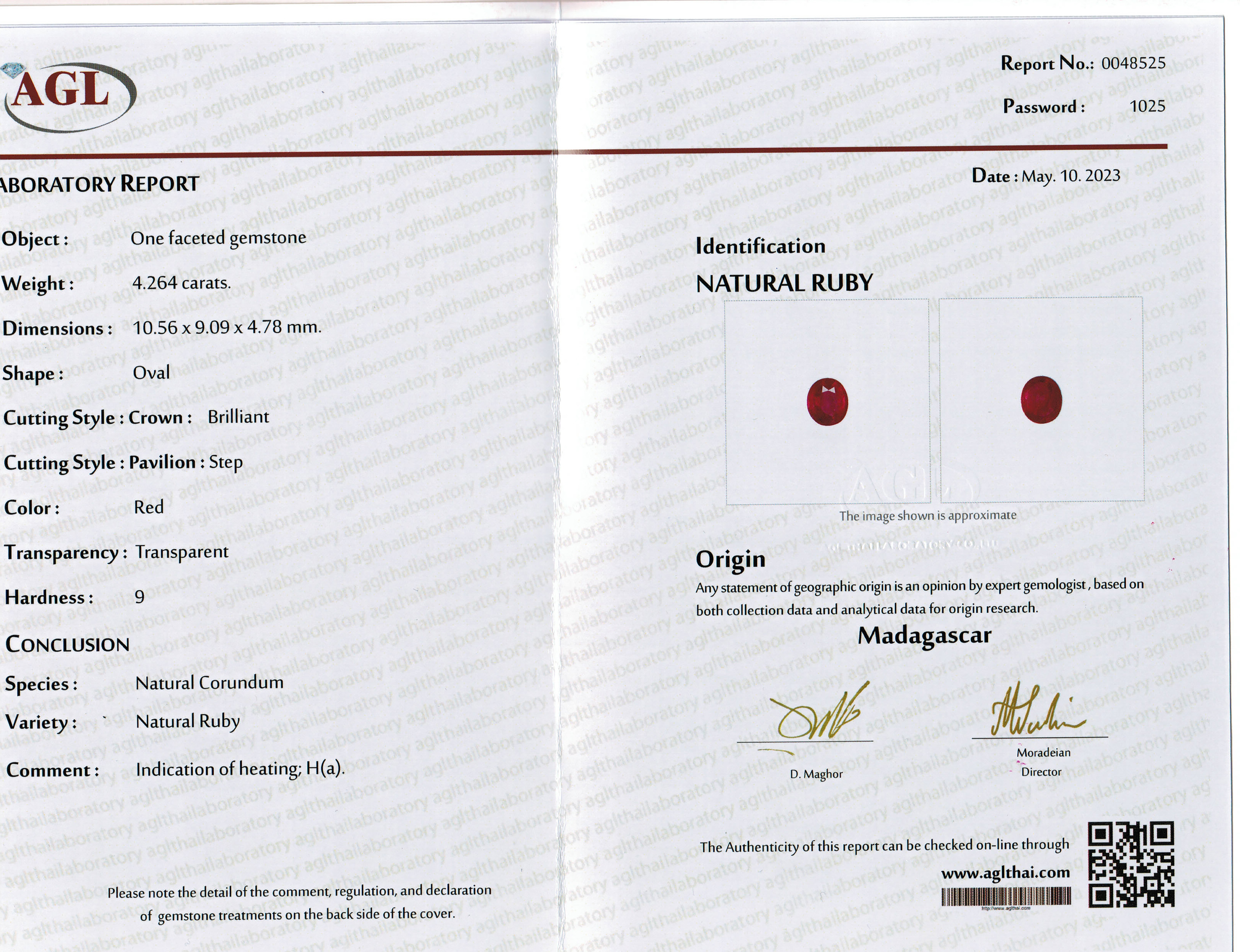 4.26 Ct. Ruby from Mozambique