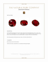 3.53 Ct. Ruby from Mozambique Appraisal