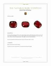 3.00 Ct. Ruby from Mozambique Appraisal