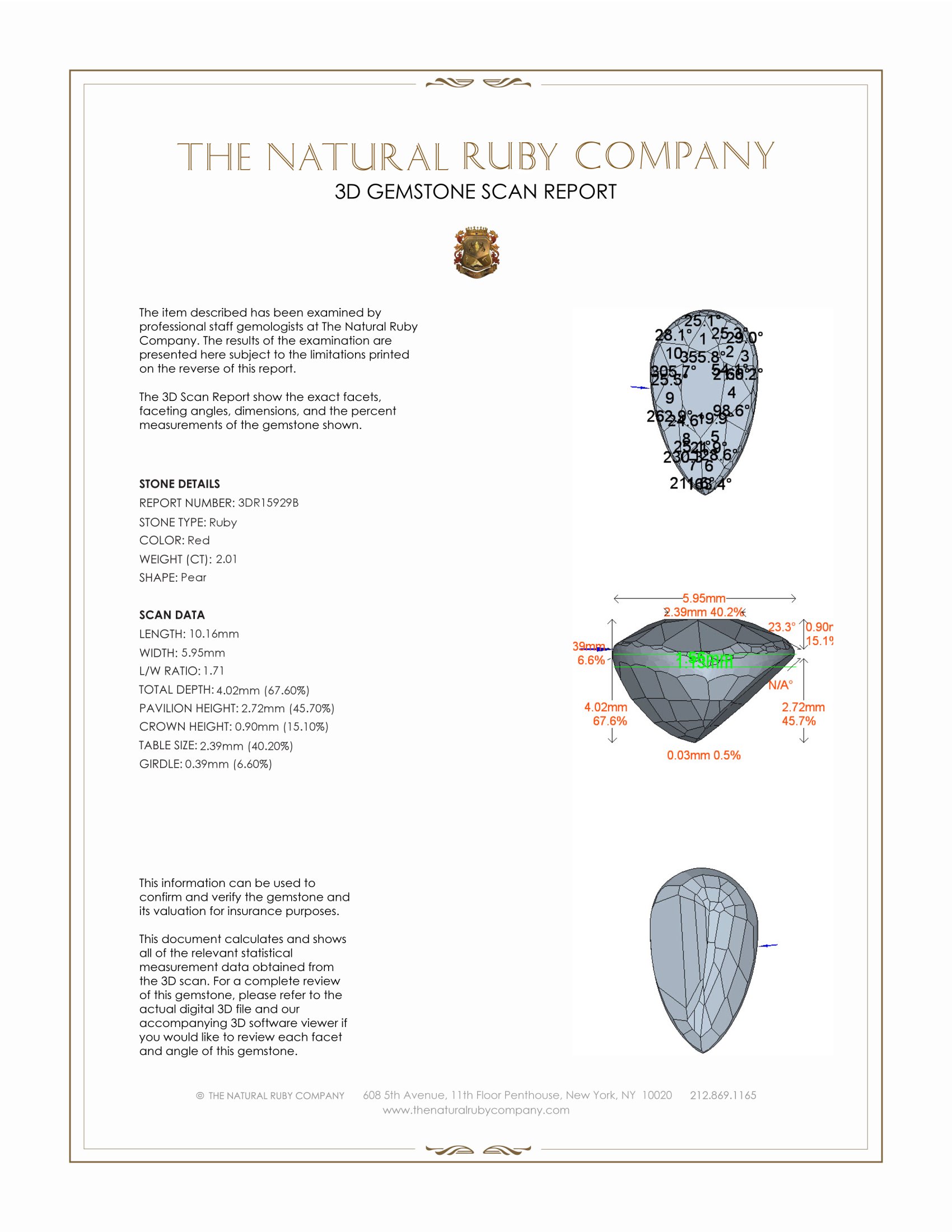 2.01 Ct. Ruby from Mozambique