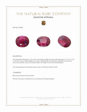 14.25 Ct. Purplish Red Ruby from Mozambique Appraisal