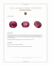 14.25 Ct. Purplish Red Ruby from Mozambique Appraisal