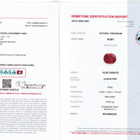 14.25 Ct. Ruby from Mozambique Scan Report