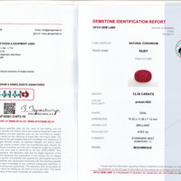 12.39 Ct. Ruby from Mozambique Scan Report