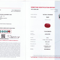 11.04 Ct. Ruby from Mozambique Scan Report