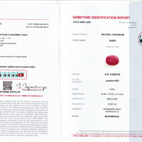 5.31 Ct. Ruby from Mozambique Scan Report
