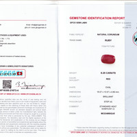 8.25 Ct. Ruby from Mozambique Scan Report