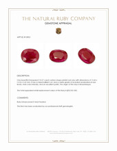 10.27 Ct. Ruby from Mozambique Appraisal
