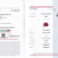 10.27 Ct. Pinkish Red Ruby from Mozambique Scan Report