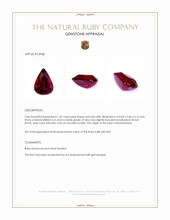 1.45 Ct. Ruby from Mozambique Appraisal