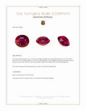 0.77 Ct. Purplish Red Ruby from Madagascar Appraisal
