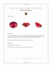 0.45 Ct. Purplish Red Ruby from Madagascar Appraisal